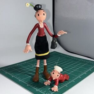 2001 Mezco OLIVE OIL And SWEET PEA Popeye The Sailorman Series 1